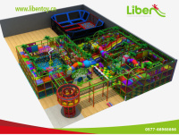 Multi-functional Indoor Playground Equipment With Trampoline